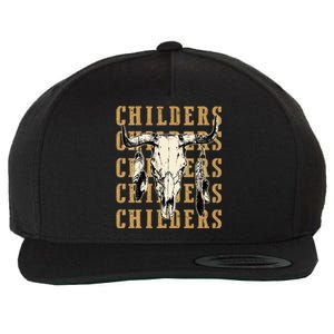 Childers Bull Skull Leopard Cow Skulls Bluegrass Music Wool Snapback Cap