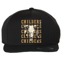 Childers Bull Skull Leopard Cow Skulls Bluegrass Music Wool Snapback Cap