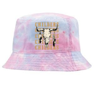 Childers Bull Skull Leopard Cow Skulls Bluegrass Music Tie-Dyed Bucket Hat