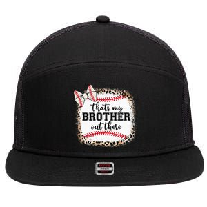 Cute Baseball Sister Thats My Brother Out There 7 Panel Mesh Trucker Snapback Hat