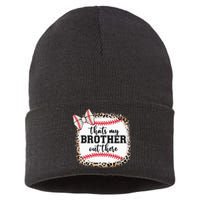 Cute Baseball Sister Thats My Brother Out There Sustainable Knit Beanie