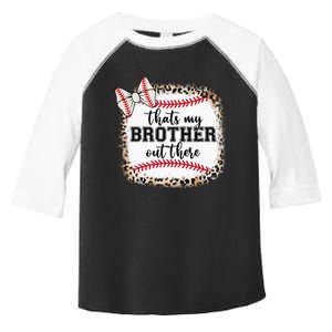 Cute Baseball Sister Thats My Brother Out There Toddler Fine Jersey T-Shirt