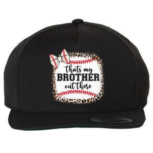 Cute Baseball Sister Thats My Brother Out There Wool Snapback Cap