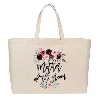 Cute Bridal Shower Wedding Flower Design Mother Of The Groom Cotton Canvas Jumbo Tote