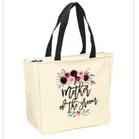 Cute Bridal Shower Wedding Flower Design Mother Of The Groom Zip Tote Bag
