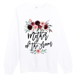 Cute Bridal Shower Wedding Flower Design Mother Of The Groom Premium Crewneck Sweatshirt