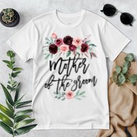 Cute Bridal Shower Wedding Flower Design Mother Of The Groom Premium T-Shirt