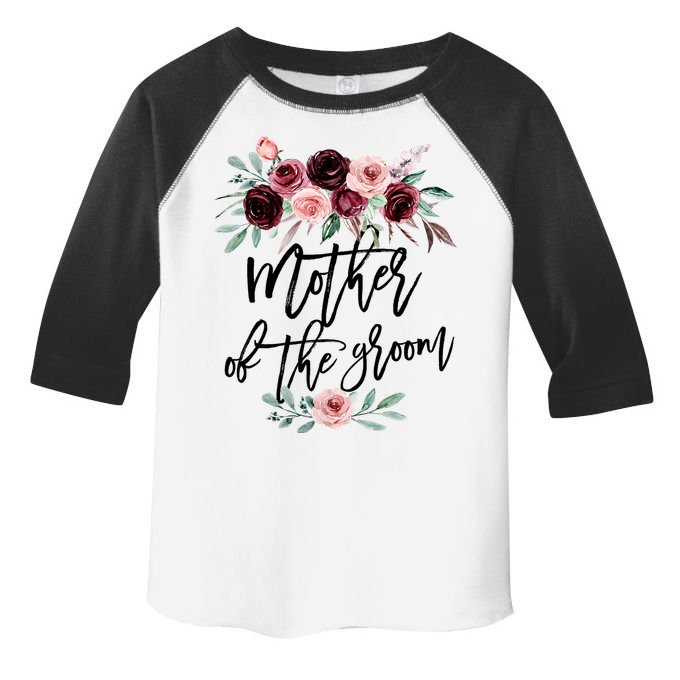 Cute Bridal Shower Wedding Flower Design Mother Of The Groom Toddler Fine Jersey T-Shirt