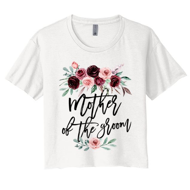 Cute Bridal Shower Wedding Flower Design Mother Of The Groom Crop Top
