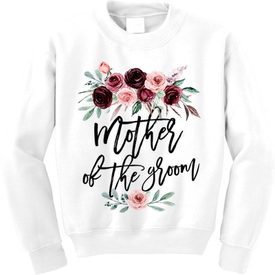 Cute Bridal Shower Wedding Flower Design Mother Of The Groom Kids Sweatshirt