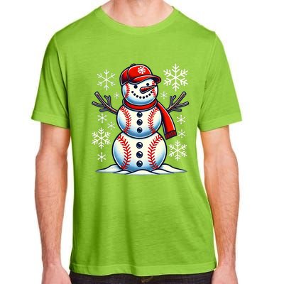 Christmas Baseball Snowman Baseball Christmas Adult ChromaSoft Performance T-Shirt