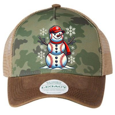 Christmas Baseball Snowman Baseball Christmas Legacy Tie Dye Trucker Hat