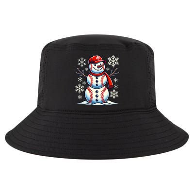 Christmas Baseball Snowman Baseball Christmas Cool Comfort Performance Bucket Hat