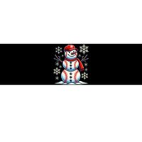 Christmas Baseball Snowman Baseball Christmas Bumper Sticker