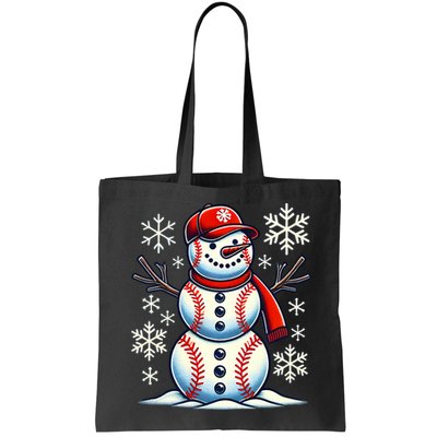Christmas Baseball Snowman Baseball Christmas Bag