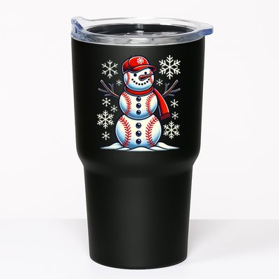 Christmas Baseball Snowman Baseball Christmas Tumbler