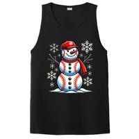 Christmas Baseball Snowman Baseball Christmas PosiCharge Competitor Tank