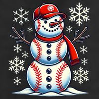 Christmas Baseball Snowman Baseball Christmas Hat