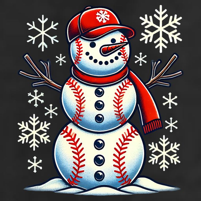 Christmas Baseball Snowman Baseball Christmas Hat