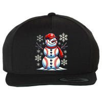 Christmas Baseball Snowman Baseball Christmas Wool Snapback Cap