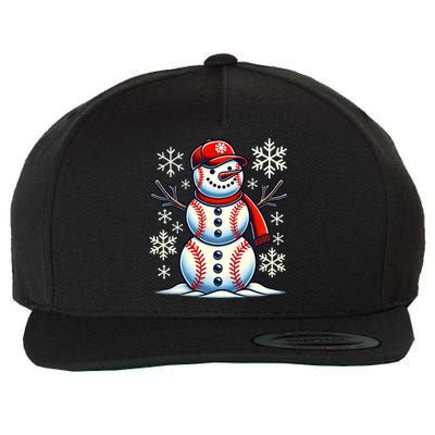 Christmas Baseball Snowman Baseball Christmas Wool Snapback Cap