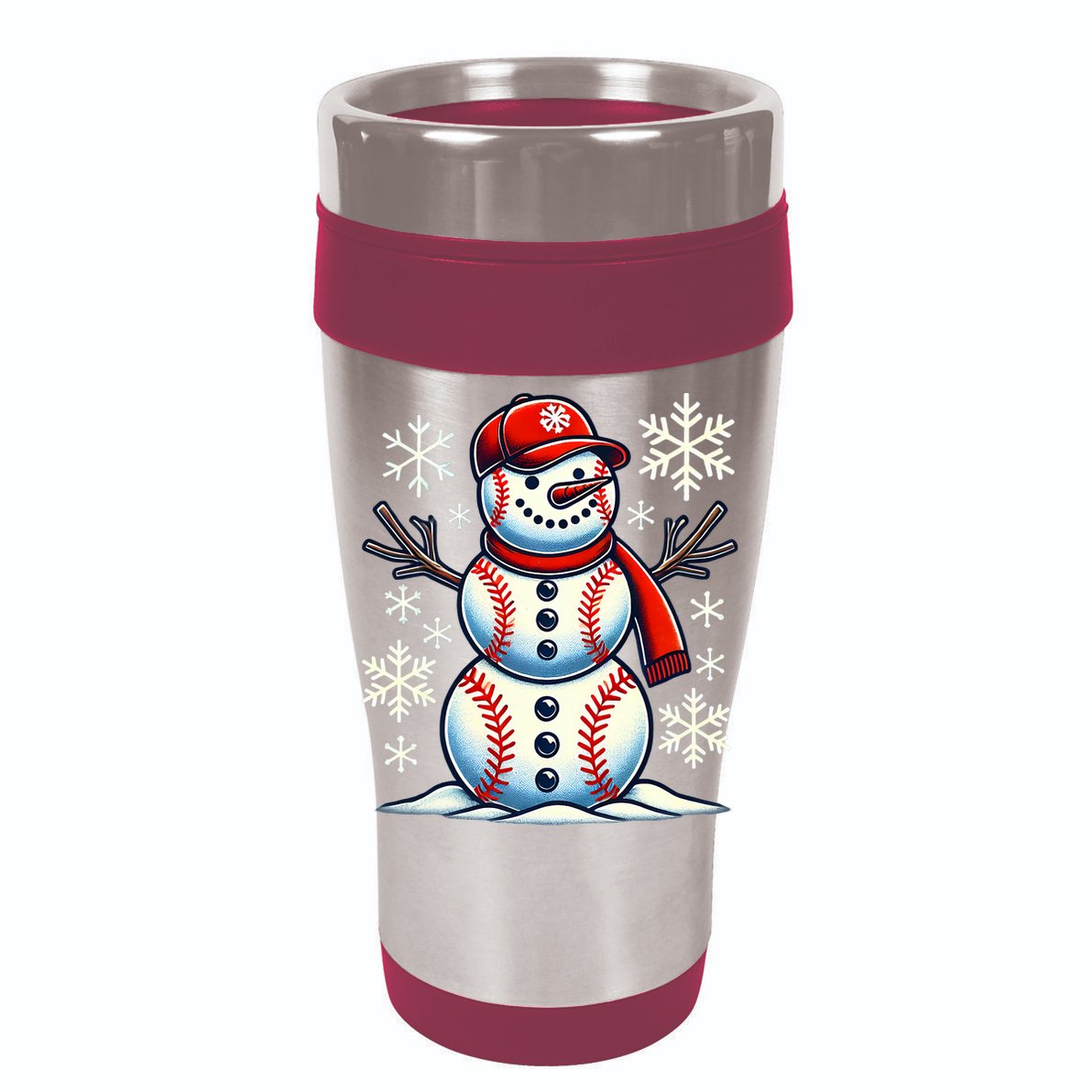 Christmas Baseball Snowman Baseball Christmas Vector Backpack