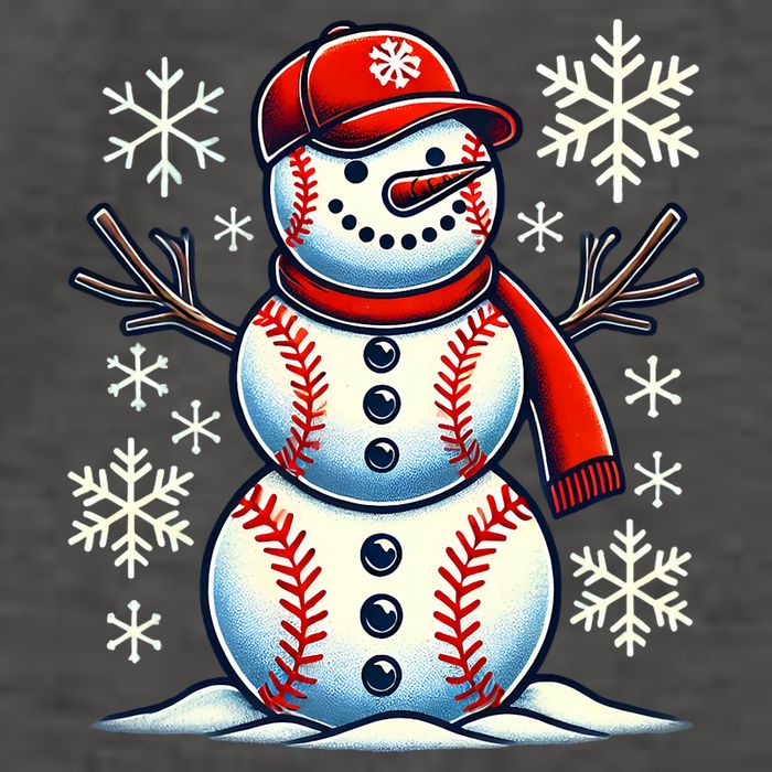 Christmas Baseball Snowman Baseball Christmas Vector Backpack