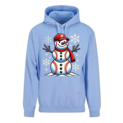 Christmas Baseball Snowman Baseball Christmas Unisex Surf Hoodie