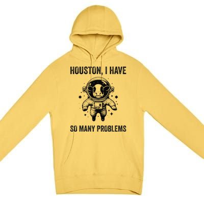 Cow Breeder Space Houston Problem Devon Cattle Premium Pullover Hoodie