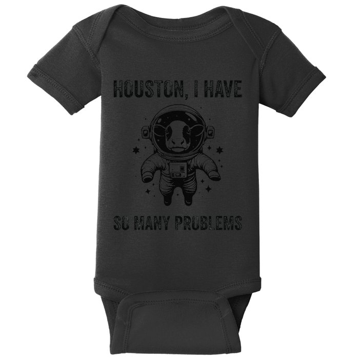 Cow Breeder Space Houston Problem Devon Cattle Baby Bodysuit