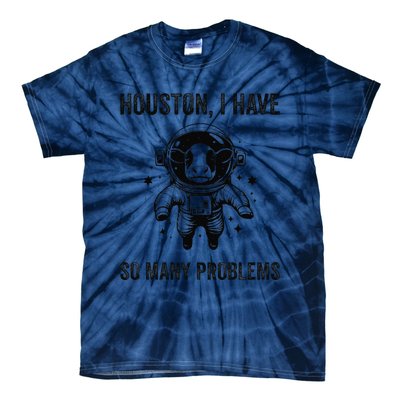 Cow Breeder Space Houston Problem Devon Cattle Tie-Dye T-Shirt