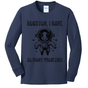 Cow Breeder Space Houston Problem Devon Cattle Kids Long Sleeve Shirt