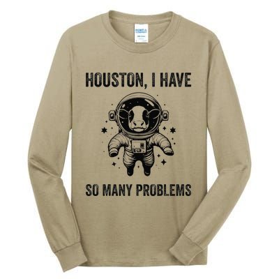 Cow Breeder Space Houston Problem Devon Cattle Tall Long Sleeve T-Shirt