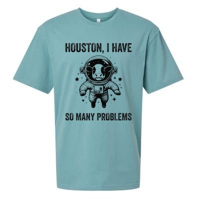 Cow Breeder Space Houston Problem Devon Cattle Sueded Cloud Jersey T-Shirt