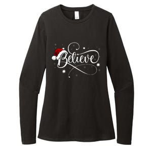 Christmas Believe Santa Claus Believe Christmas Womens CVC Long Sleeve Shirt