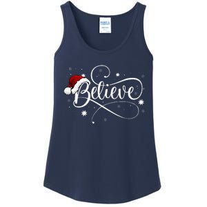 Christmas Believe Santa Claus Believe Christmas Ladies Essential Tank