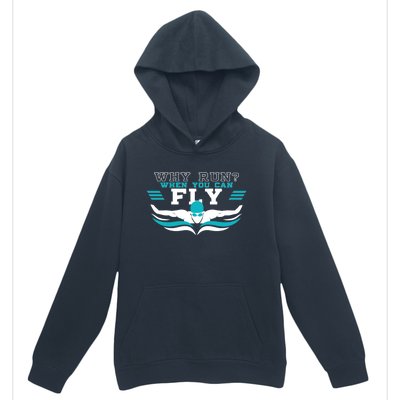 Cute Butterfly Swimmer Gift Urban Pullover Hoodie