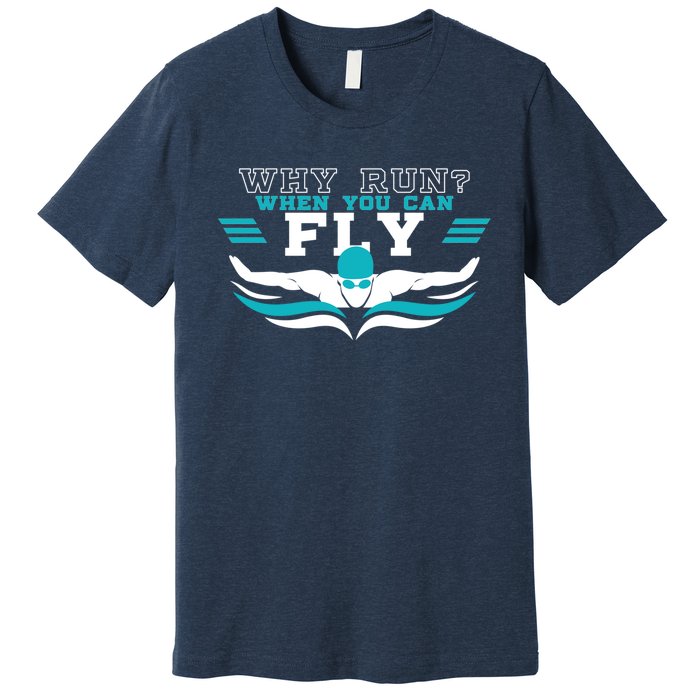 Cute Butterfly Swimmer Gift Premium T-Shirt