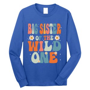 Cute Big Sister Of The Wild One Birthday Family Matching Gift Long Sleeve Shirt