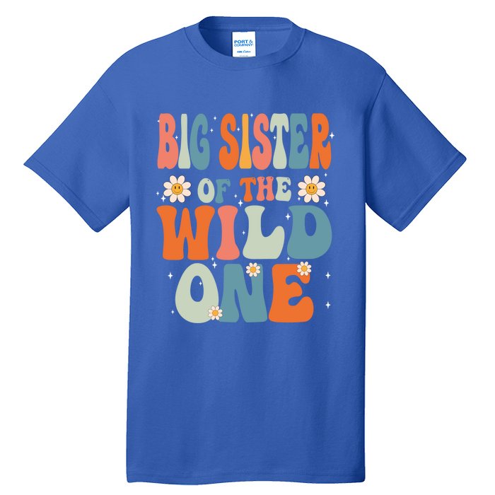 Cute Big Sister Of The Wild One Birthday Family Matching Gift Tall T-Shirt