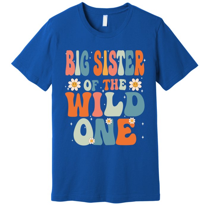 Cute Big Sister Of The Wild One Birthday Family Matching Gift Premium T-Shirt