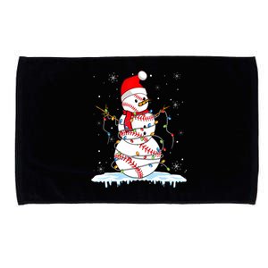 Christmas Baseball Snowman Santa Xmas Lights For Boys Microfiber Hand Towel