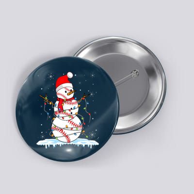 Christmas Baseball Snowman Santa Xmas Lights For Boys Button