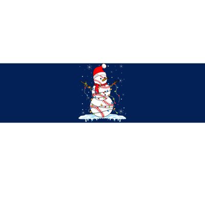 Christmas Baseball Snowman Santa Xmas Lights For Boys Bumper Sticker