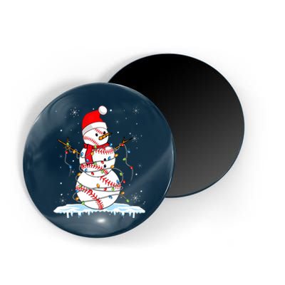 Christmas Baseball Snowman Santa Xmas Lights For Boys Magnet