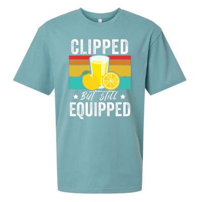 Clipped But Still Equipped Fathers Day Vasectomy Sueded Cloud Jersey T-Shirt