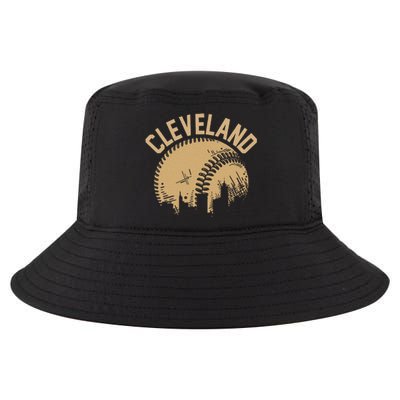 Cleveland Baseball Skyline Ohio Player Coach Fan Cool Comfort Performance Bucket Hat