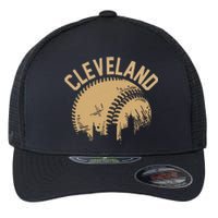 Cleveland Baseball Skyline Ohio Player Coach Fan Flexfit Unipanel Trucker Cap