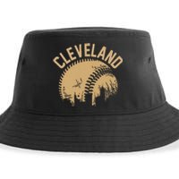 Cleveland Baseball Skyline Ohio Player Coach Fan Sustainable Bucket Hat