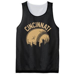 Cincinnati Baseball Skyline Ohio Player Coach Fan Mesh Reversible Basketball Jersey Tank